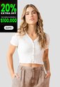 Crop Top Mujer Marfil Rutta 104038 de Rutta