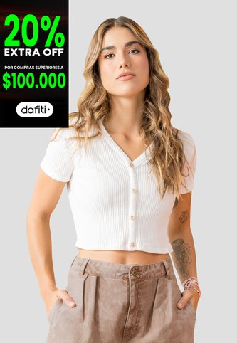 Crop Top Mujer Marfil Rutta 104038 Rutta