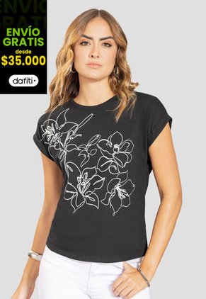 Camiseta Mujer Negro Rutta 110720