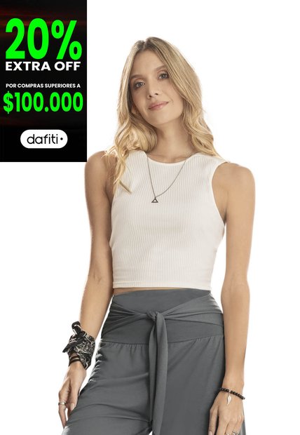 Crop Top Mujer Marfil Rutta 89270