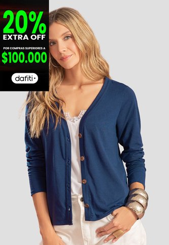Cardigan Mujer Azul Profundo Rutta 104779 Rutta