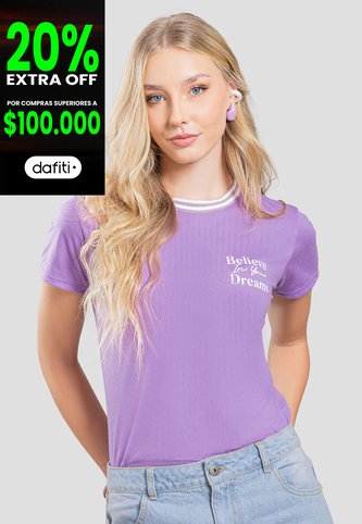 Camiseta Mujer Morado Rutta 107378 Rutta