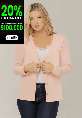 Cardigan Mujer Rosa Rutta 104779 Rutta
