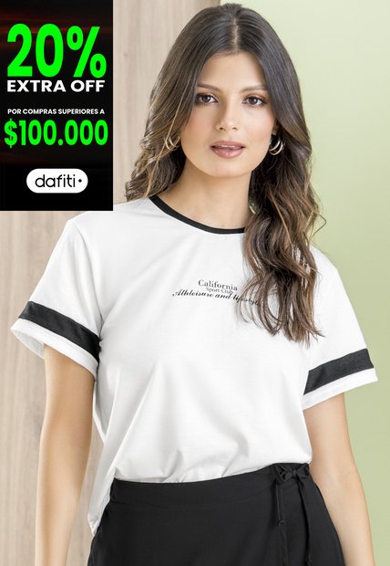 Camiseta Mujer Marfil Rutta 102884
