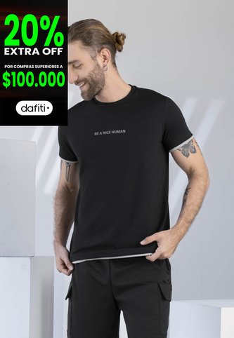 Camiseta Hombre Negro Rutta 1901 Rutta
