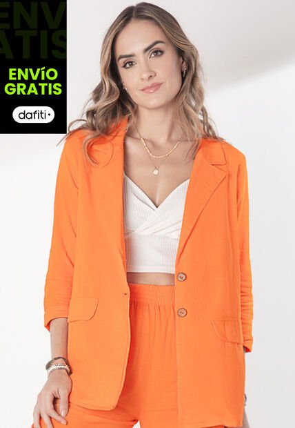 Blazer Mujer Naranja Rutta 5450