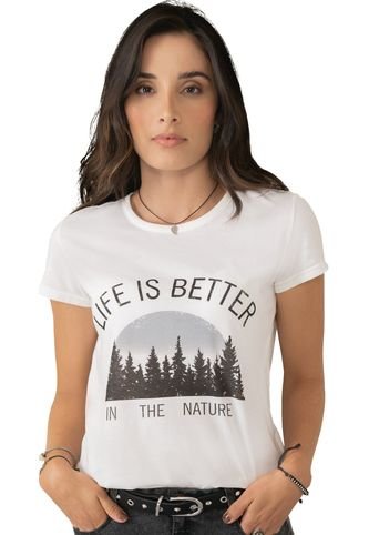 Camiseta Para Mujer Marfil Rutta Rutta
