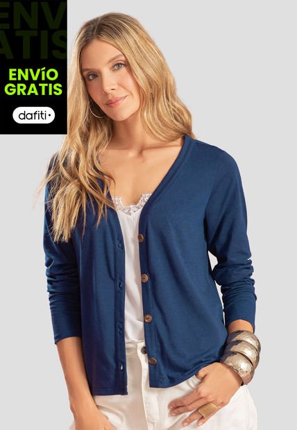 Cardigan Mujer Azul Profundo Rutta 104779