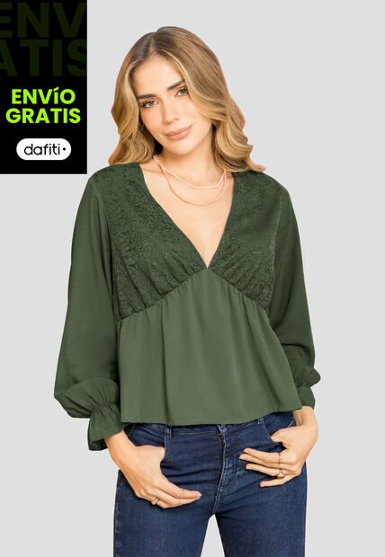 Blusa Mujer Verde Militar Rutta 104030