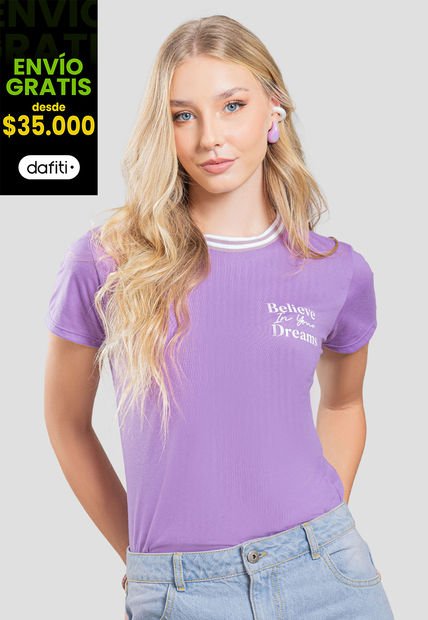 Camiseta Mujer Morado Rutta 107378