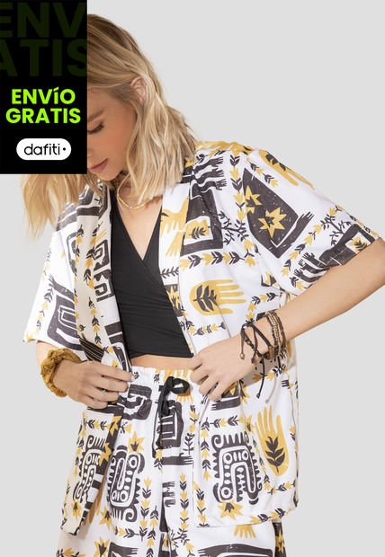 Kimono Mujer Estampado Rutta 4838