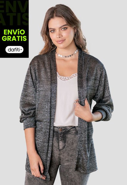 Cardigan Mujer Negro Rutta 106092