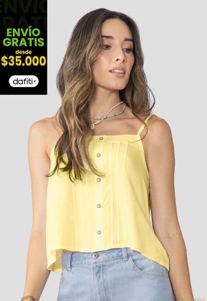 Blusa Mujer Amarillo Pastel Rutta 106578