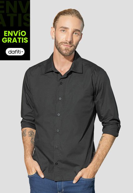 Camisa Hombre Negro Rutta 106423