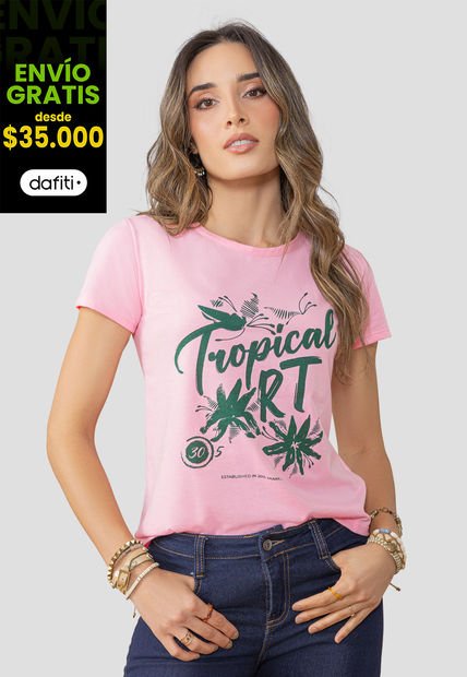 Camiseta Mujer Rosado Rutta 106387