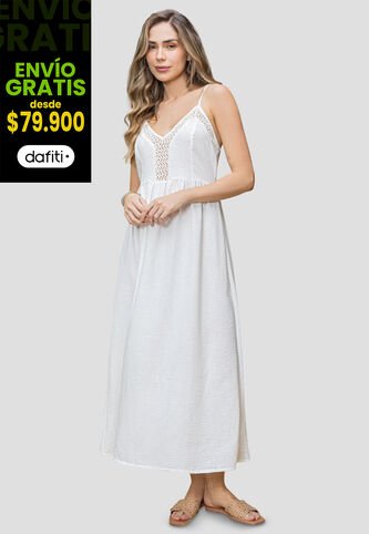 Vestido Largo Mujer Marfil Rutta 110715 Rutta