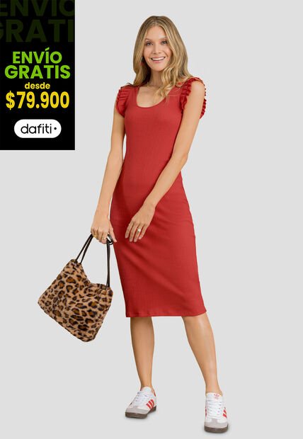 Vestido Corto Mujer Rojo Rutta 104477