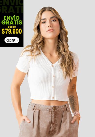 Crop Top Mujer Marfil Rutta 104038 Rutta