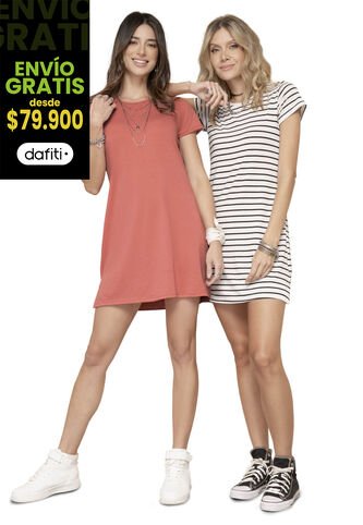 Vestido Paq X2 Mujer Multicolor Rutta 34498 Rutta