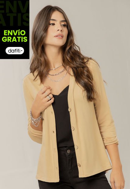 Cardigan Mujer Beige Rutta 104779