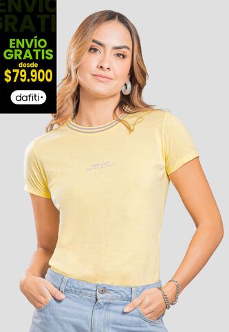 Camiseta Mujer Amarillo Pastel Rutta 107379 Rutta