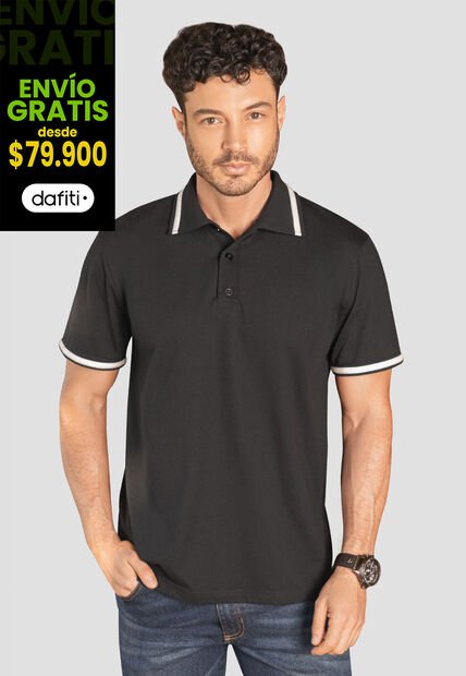 Polo Hombre Negro Rutta 89617