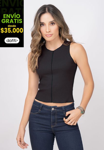 Camiseta Mujer Negro Rutta 7714