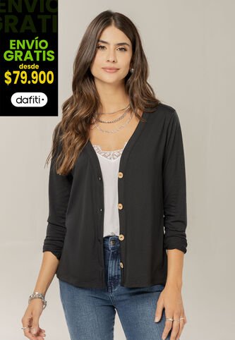 Cardigan Mujer Negro Rutta 104779 Rutta