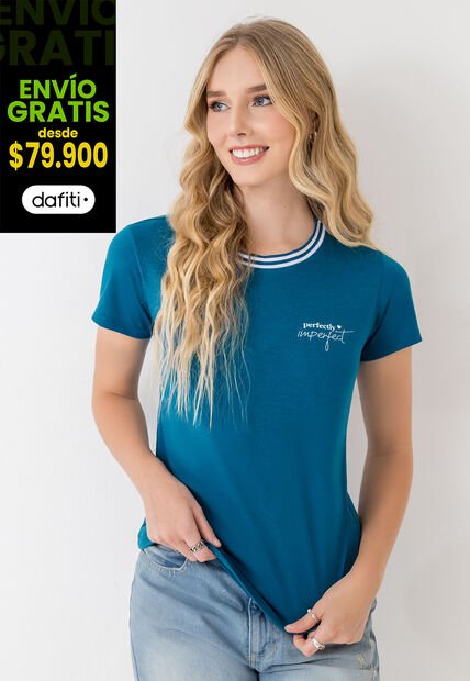Camiseta Mujer Azul Rutta 103609