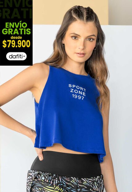 Camisilla Mujer Azul Rutta 100616