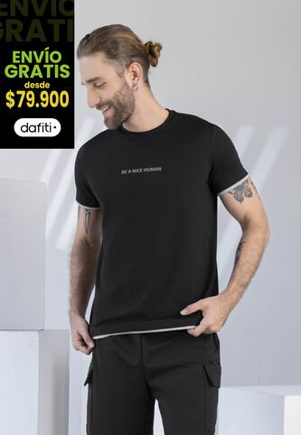 Camiseta Hombre Negro Rutta 1901 Rutta