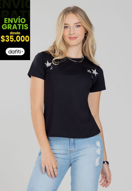 Camiseta Mujer Negro Rutta 103606
