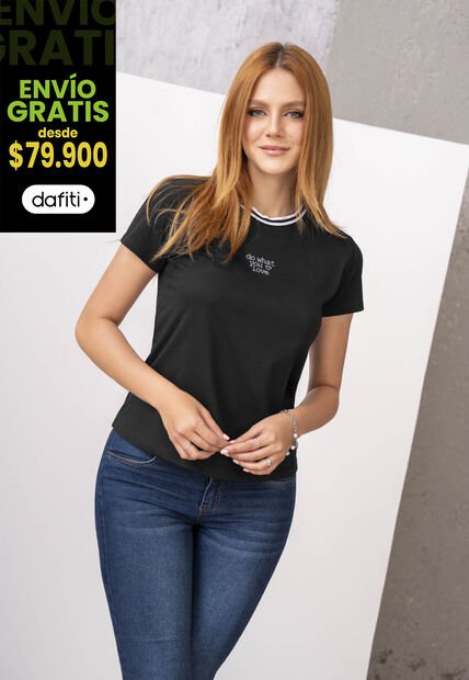 Camiseta Mujer Negro Rutta 1130
