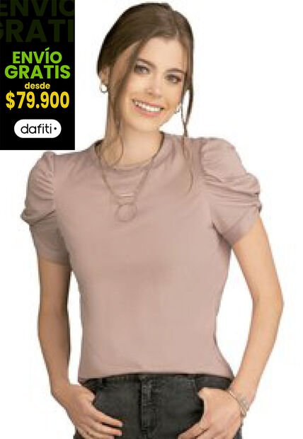 Camiseta Para Mujer Rutta -Rosado Malva