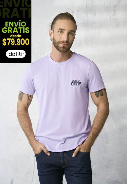 Camiseta Hombre Lila Rutta 1855