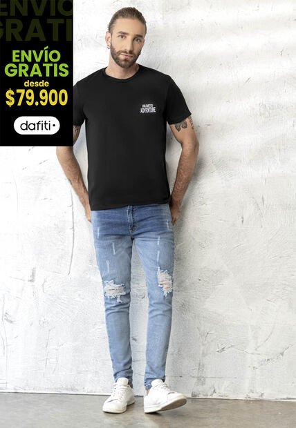 Camiseta Hombre Negro Rutta 1855