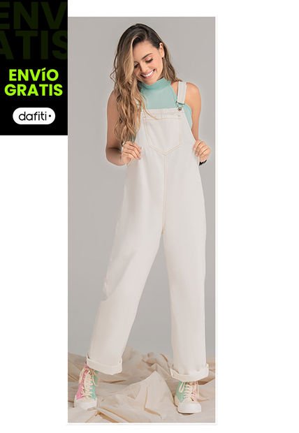 Overall Largo Mujer Marfil Rutta 9164