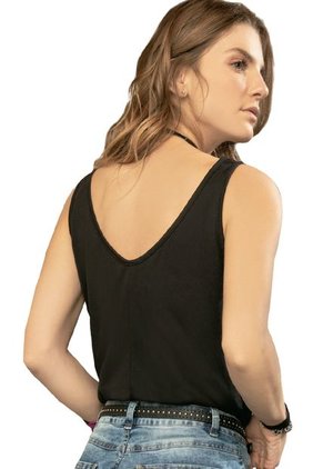 Camiseta Para Mujer Negro Rutta