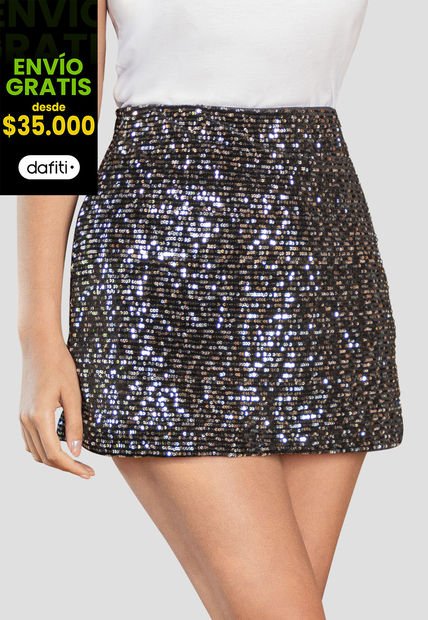 Falda Corta Mujer Negro Rutta 106110