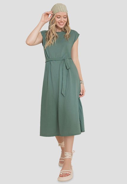 Vestido Largo Mujer Musgo Rutta 102904