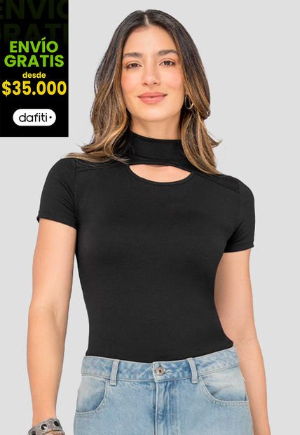 Camiseta Mujer Negro Rutta 101457
