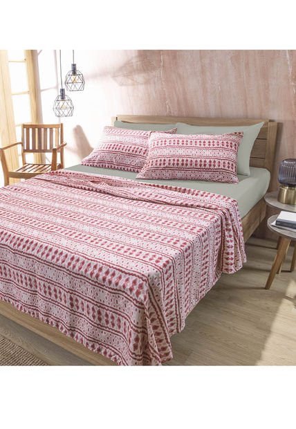 Juego De Sabanas Cama Doble Estampado Rutta 09346