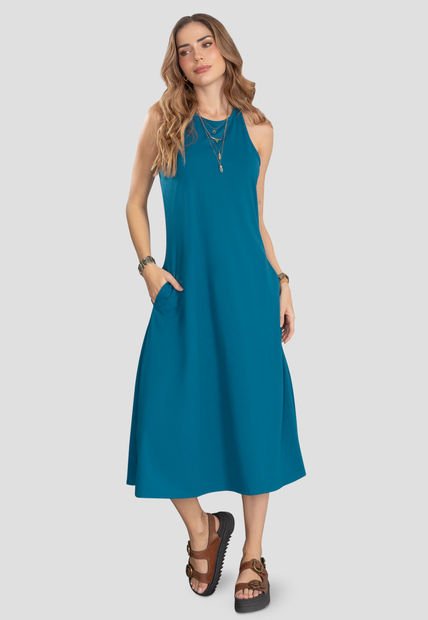 Vestido Corto Mujer Azul Rutta 105255