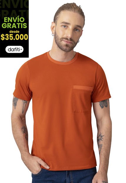 Camiseta Hombre Naranja Rutta 89469