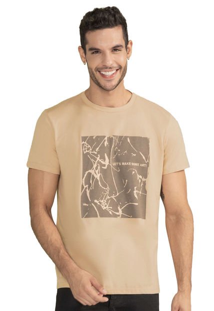 Camiseta Hombre Beige Rutta 3486