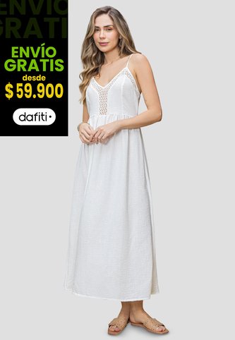 Vestido Largo Mujer Marfil Rutta 110715 Rutta