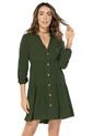 Vestido Corto Para Mujer Verde Militar Rutta de Rutta
