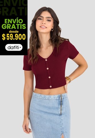Crop Top Mujer Vinotinto Rutta 104038 Rutta