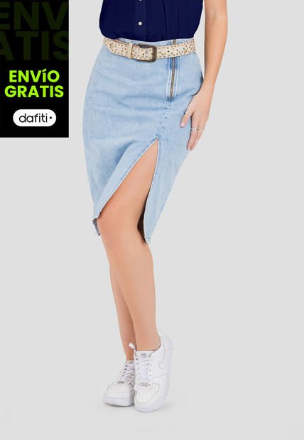 Falda Larga Mujer Azul Rutta 103757