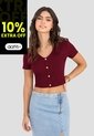 Crop Top Mujer Vinotinto Rutta 104038 de Rutta